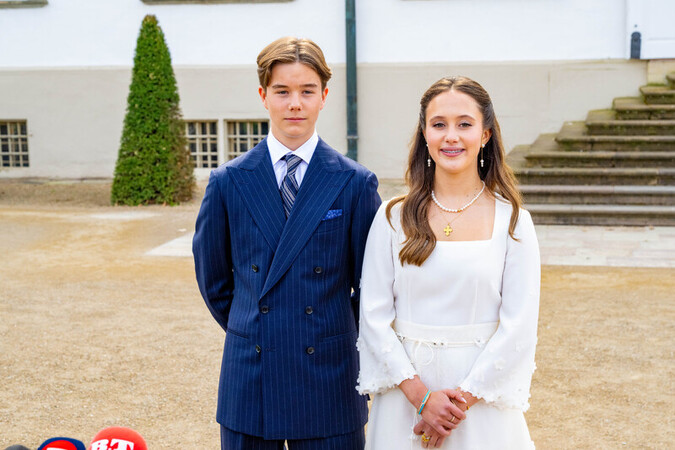 Confirmation of Princess Josephine and Prince Vincent at Fredensborg Palace Denmark