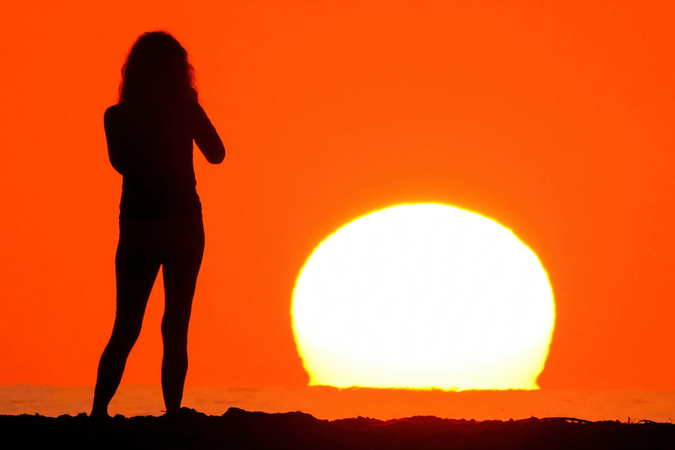 Sunrise Over The Isle Of Palms In South Carolina