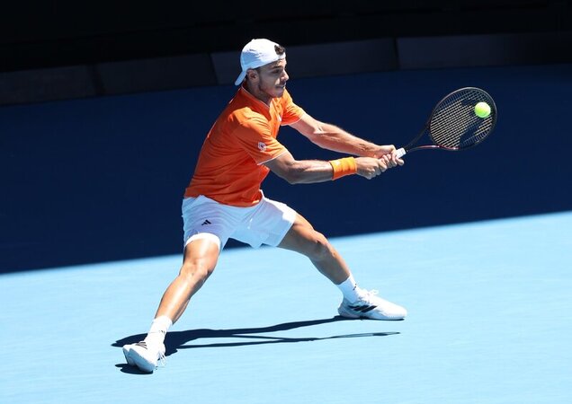Tennis Australian Open 2026 Francisco Cerundolo 6 3 7 6 7 0 6 3 Zhizhen Zhang Melbourne Victoria Australia 18 Jan 2026