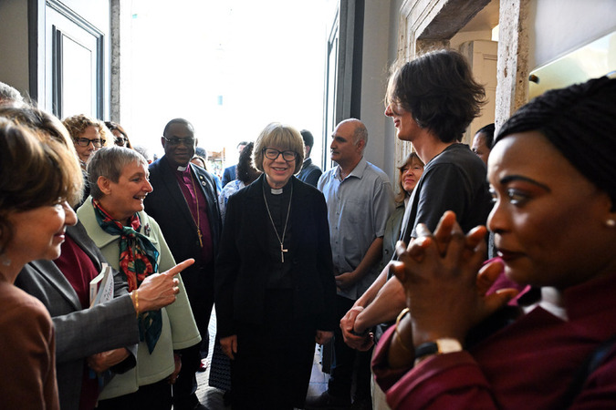 ITALY SARAH MULLALLY ARCHBISHOP OF CANTERBURY VISITS THE COMMUNITY OF SAINT EGIDIO IN ROME 2026 4 28