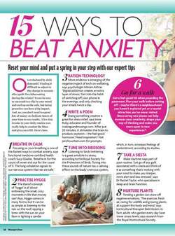 15 Ways to beat anxiety