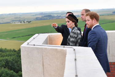 Kate William and Harry at The Commonwealth War Graves Commission Thiepval Memorial Kate William and Harry at The Commonwealth War Graves Commission Thiepval Memorial