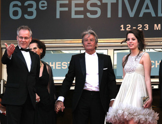 Alain Delon is present for the 63rd Festival de Cannes.