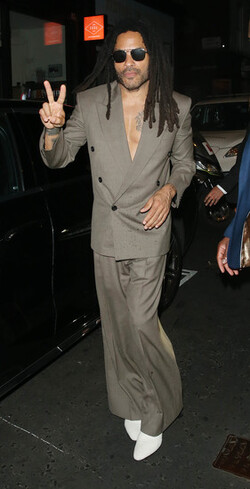 Lenny Kravitz and girlfriend Leaves The Blink Twice After Party