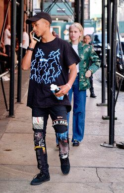 Jaden Smith out with a girl in Soho