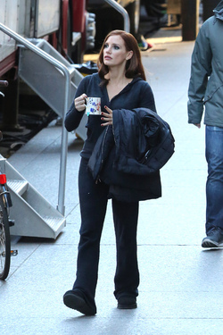 Jessica Chastain First Looks Molly s Game in Toronto