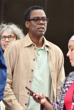 Chris Rock and Adam Sandler on set of The Week Of Chris Rock and Adam Sandler on set of The Week Of