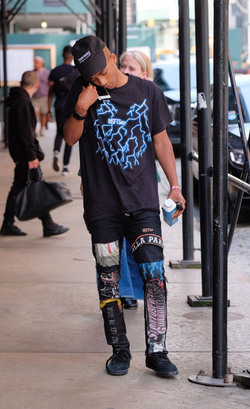 Jaden Smith out with a girl in Soho