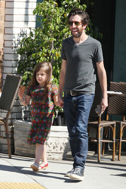 Simon Helberg Takes Daughter Adeline Helberg for Ice Cream