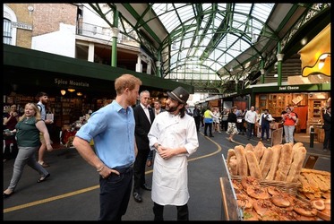 Prince Harry visits Borough Market