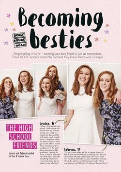 Becoming besties Dolly Text and images available