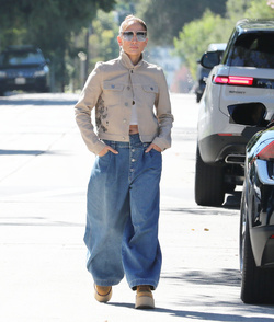 Jennifer Lopez looks downbeat on solo outing after husband Ben Affleck jetted off for trip with his ex wife Jennifer Garner and kids