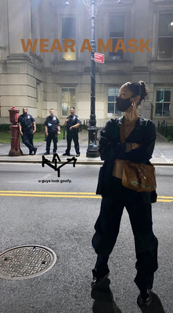 Bella Hadid gives the finger to NYC cops Bella Hadid gives the finger to NYC cops