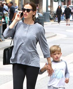 Jennifer Garner and son Samuel out to a movie and the Apple Store