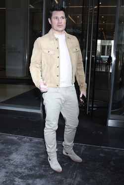 Nick and Vanessa Lachey Seen at SiriusXM Studios