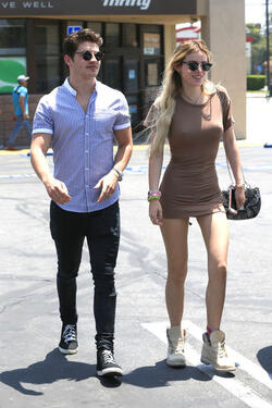 Bella Thorne and Gregg Sulkin can t keep their hands off of each other leaving Rite Aid. Bella Thorne and Gregg Sulkin can t keep their hands off of each other leaving Rite Aid.