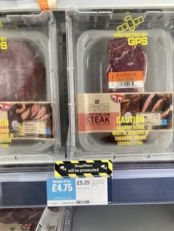 Chops and robbers Lamb chops put in GPS tracked security boxes in Co op to thwart thieves Chops and robbers Lamb chops put in GPS tracked security boxes in Co op to thwart thieves