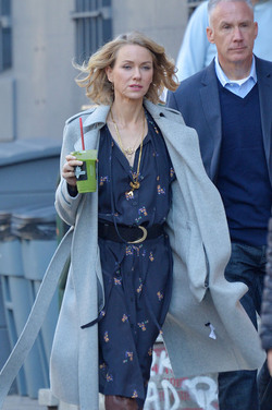 Naomi Watts and Billy Crudup seen on the set of Gypsy 