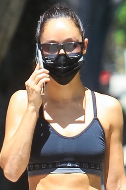 Cara Santana on her Way to a Gym