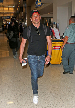 Patrick Dempsey In A Rush To Catch His Flight At LAX