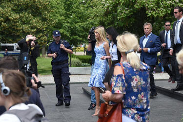 Ivanka Trump visits the Museum of Polish Jews and lays flowers at the Monument of the Warsaw Ghetto Heroes Ivanka Trump visits the Museum of Polish Jews and lays flowers at the Monument of the Warsaw Ghetto Heroes