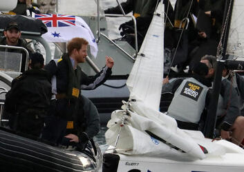Prince Harry watches Sailing Demonstration on Sydney Harbour for the Invictus Games Prince Harry watches Sailing Demonstration on Sydney Harbour for the Invictus Games