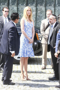 Ivanka Trump visits the Museum of Polish Jews and lays flowers at the Monument of the Warsaw Ghetto Heroes Ivanka Trump visits the Museum of Polish Jews and lays flowers at the Monument of the Warsaw Ghetto Heroes