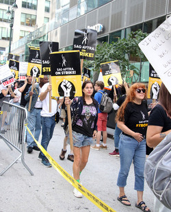 SAG AFTRA Strike At HBO Offices SAG AFTRA Strike At HBO Offices