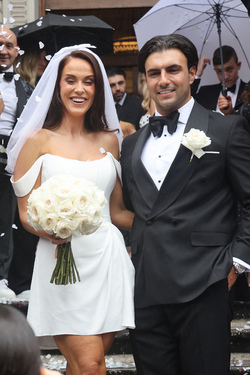 Vicky Pattison and Erica Ramadan Wedding at Marylebone Town Hall