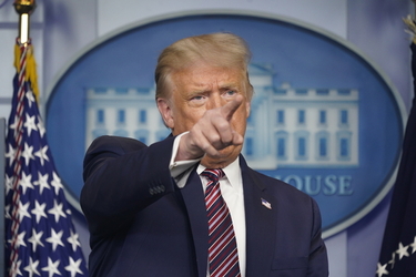 President Donald Trump Holds Press Briefing President Donald Trump Holds Press Briefing