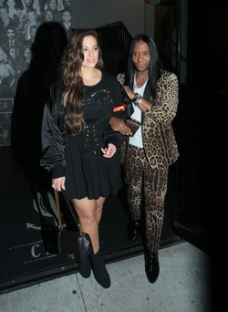 Ashley Graham dons a sexi mini dress as she parties in WeHo