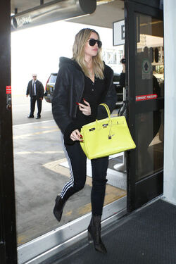 Khloe Kardashian At LAX