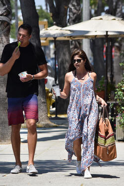 Selma Blair with son and Male Companion out for a Walk in Studio City Selma Blair with son and Male Companion out for a Walk in Studio City