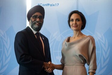 UN Special Envoy Angelina Jolie passionately speaks out about preventing sexual violence at peacekeeping summit in Vancouver