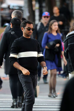 Aziz Ansari Spotted Filming In NYC
