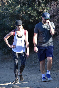 Ashley Greene Shares Some PDA With Fiance Paul Khoury On The Trail