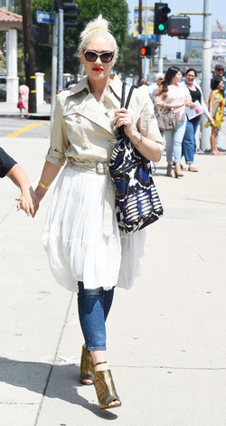 Gwen Stefani Fashionable At Sunday Services With The Boys