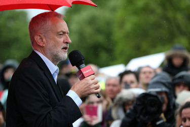 Jeremy Corbyn campaigning on Teesside