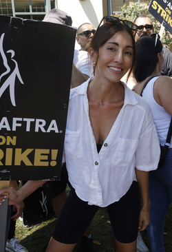 SAG AFTRA and WGA Strike At Warner Brothers Studios