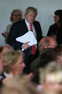Boris Johnson on the campaign trail in Shildon County Durham