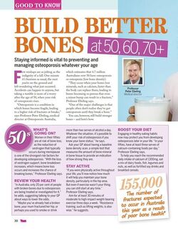 Health BUILD BETTER BONES AT 50 60 70 Health BUILD BETTER BONES AT 50 60 70