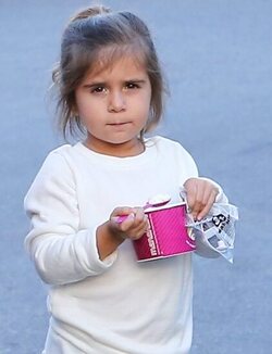 Scott Disick and his children Mason and Penelope hit a Calabasas frozen yogurt shop for a refreshing treat