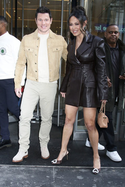 Nick and Vanessa Lachey Seen at SiriusXM Studios