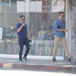 Tobey Maguire was spotted while out and about with a friend in West Hollywood