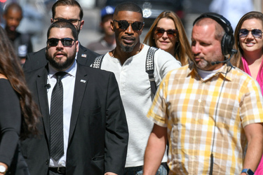 Jamie Foxx is seen at Jimmy Kimmel Live 