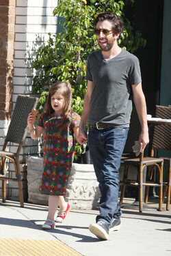 Simon Helberg Takes Daughter Adeline Helberg for Ice Cream