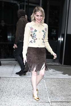 Lucy Boynton seen in New York City