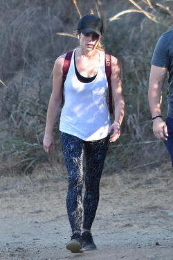 Ashley Greene Shares Some PDA With Fiance Paul Khoury On The Trail