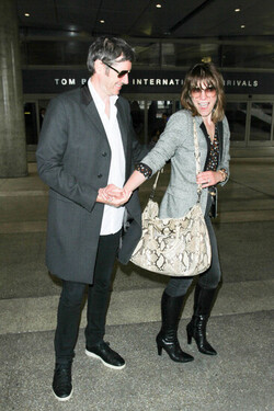 Milla Jovovich and Paul Anderson pictured at Los Angeles International Airport Milla Jovovich and Paul Anderson pictured at Los Angeles International Airport