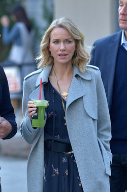 Naomi Watts and Billy Crudup seen on the set of Gypsy 